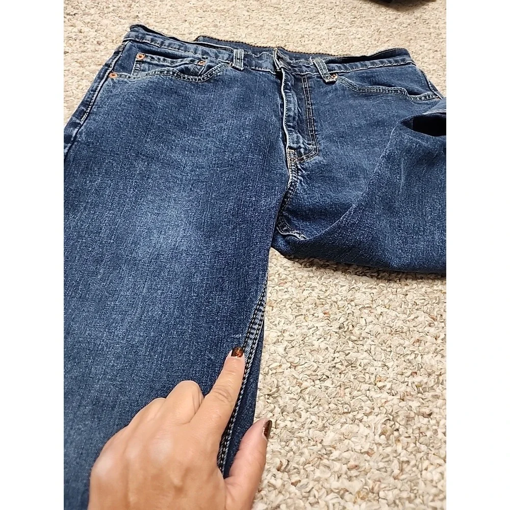 Levi's 505 Jeans Mens 34x32 Denim Straight Actual Dark 32x31 Actual Cotton Blend